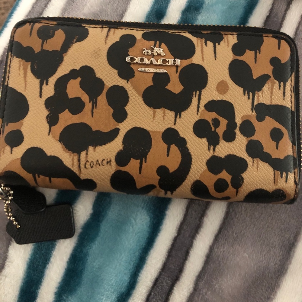 Authentic Leopard Coach Wallet